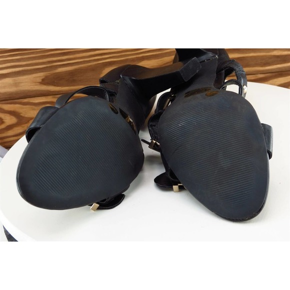 BCBGeneration Sz 9 M Black Gladiator Leather‎ Women Sandals Fizzy - Picture 6 of 7